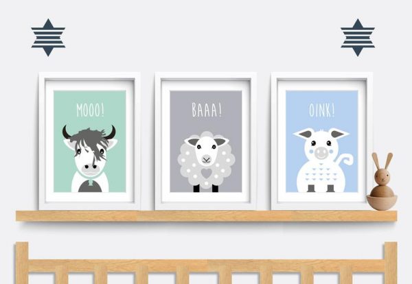 Farm Animal Prints For a Nursery