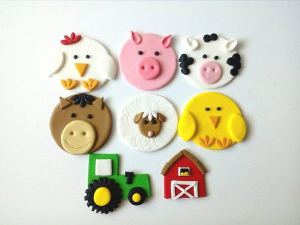 Farm themed cake toppers